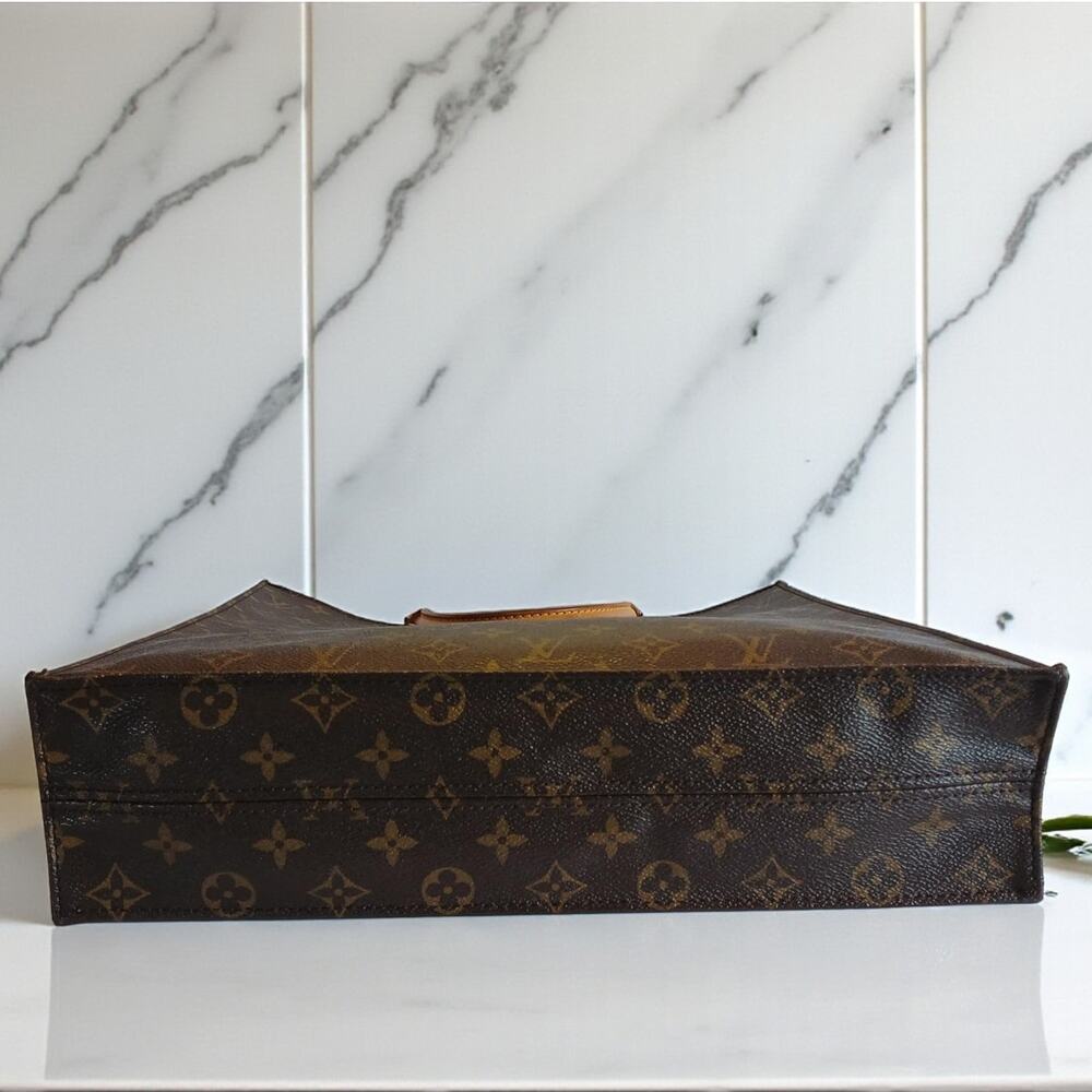 3PC LOUIS VUITTON Authentic Monogram Sac Plat Bag Dust Bag/ Key Fob INCLUDES COA - Picture 8 of 16